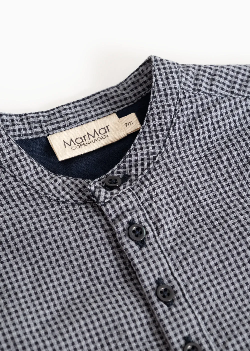 MarMar Totoro Skjorte Pigeon Blue Check – Bomuld