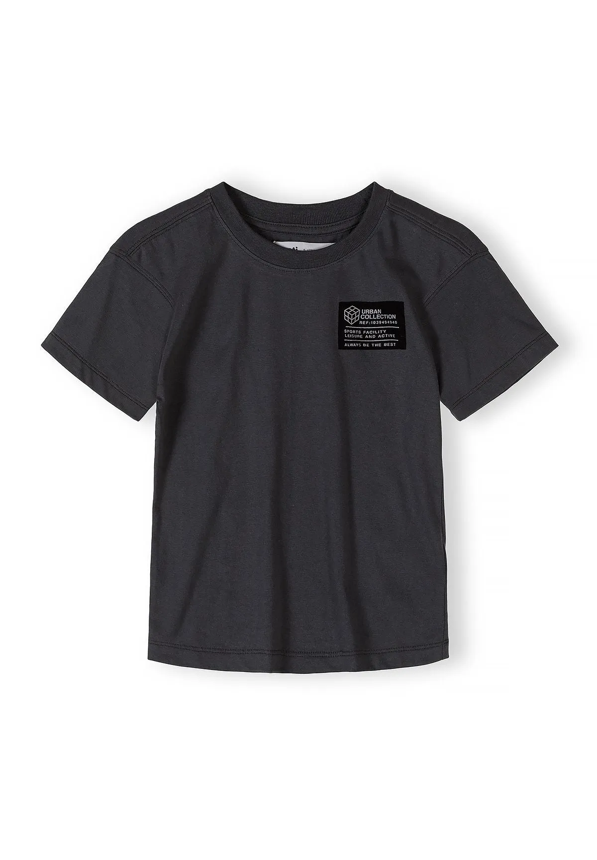 Minoti 42598 sæt grå t-shirt shorts bomuld