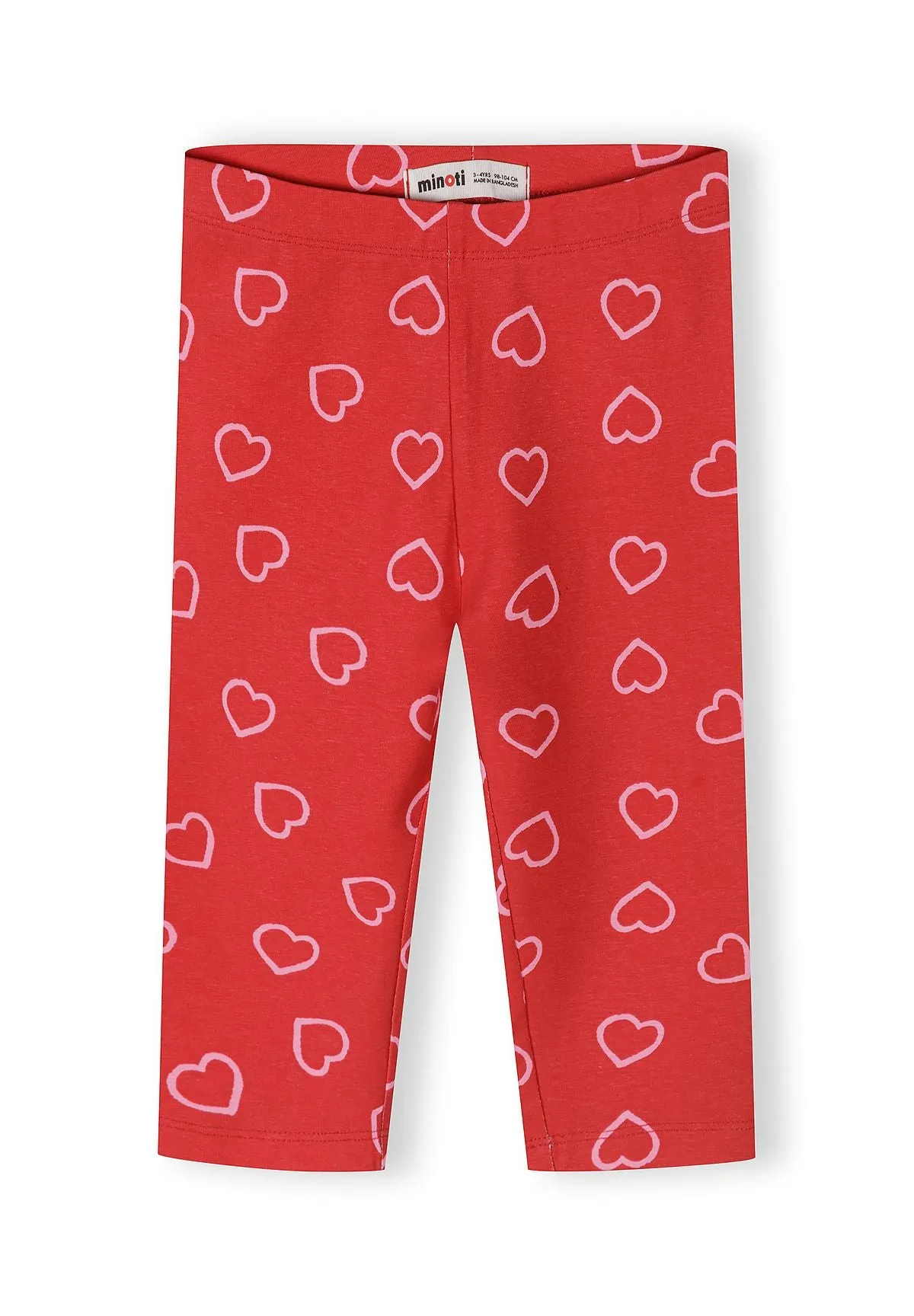 Minoti 44826 leggings 3-pak hjerteprint bomuld