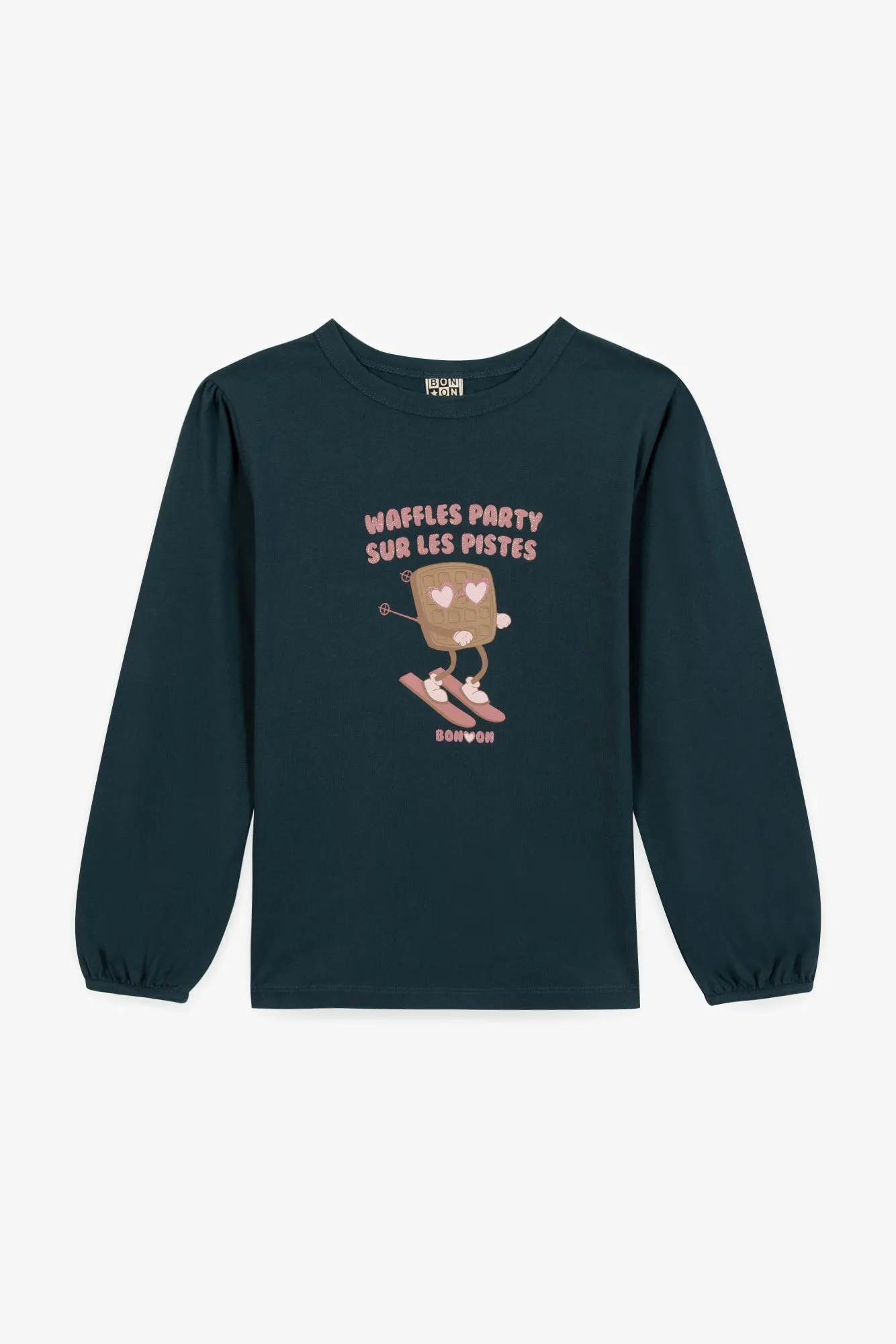 Bonton Titty Waffle T-shirt blue lake bomuld