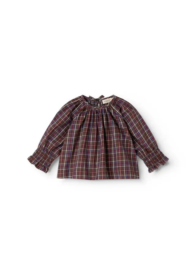 MarMar Copenhagen Tonala bluse Chocolate Check tern