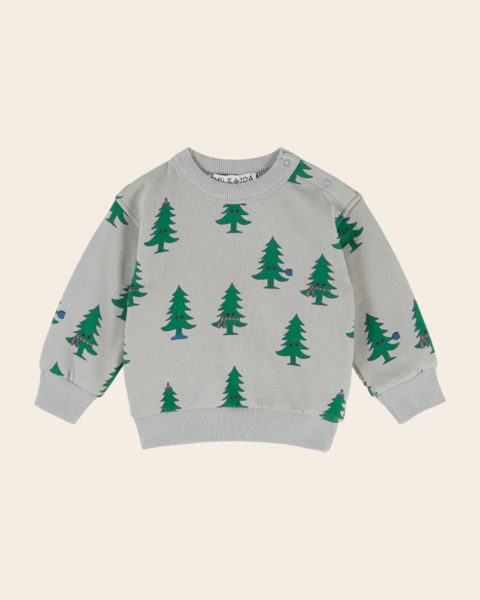 Emile et Ida Koala Sapin sweatshirt grå grantræer