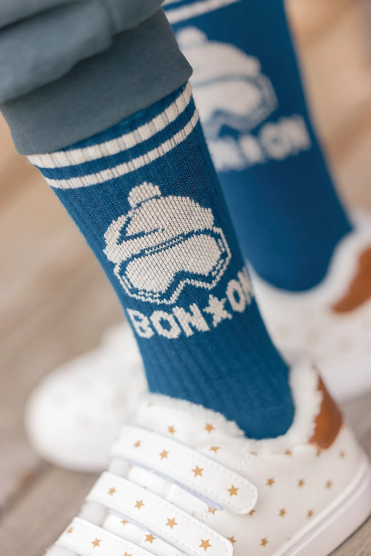 Bonton Winter strømper blå nordic 2-pak