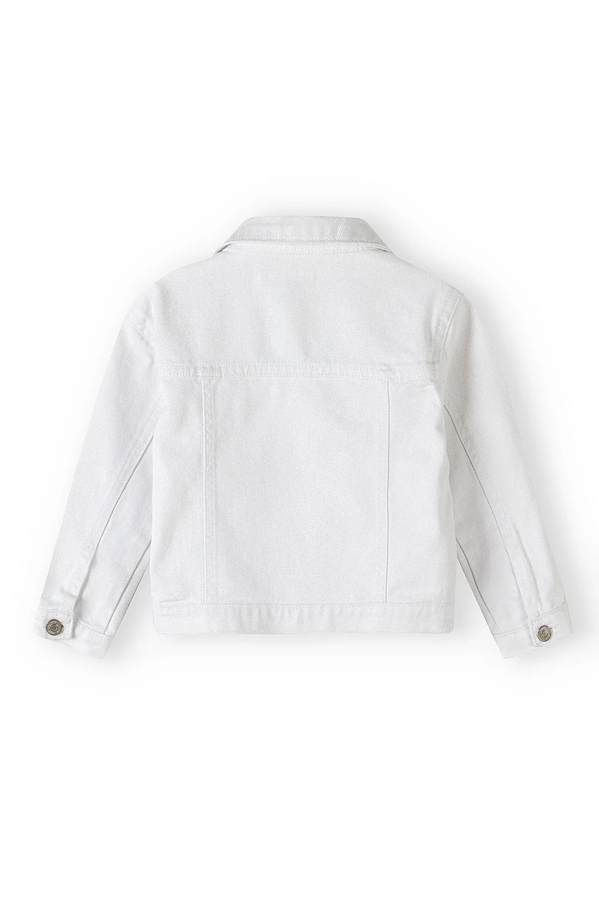 Minoti 38847 jeansjakke hvid acid-wash til piger