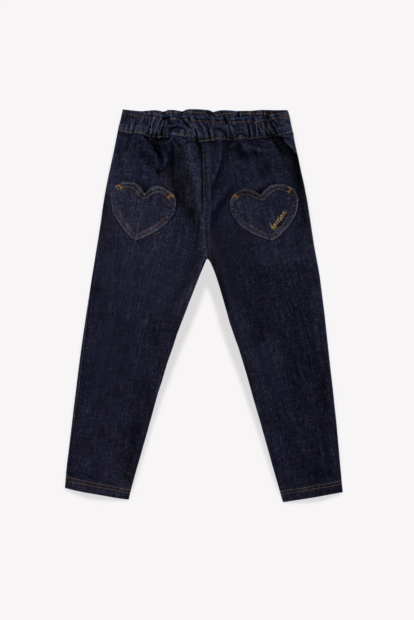 Bonton Duck jeans blå denim hjerte