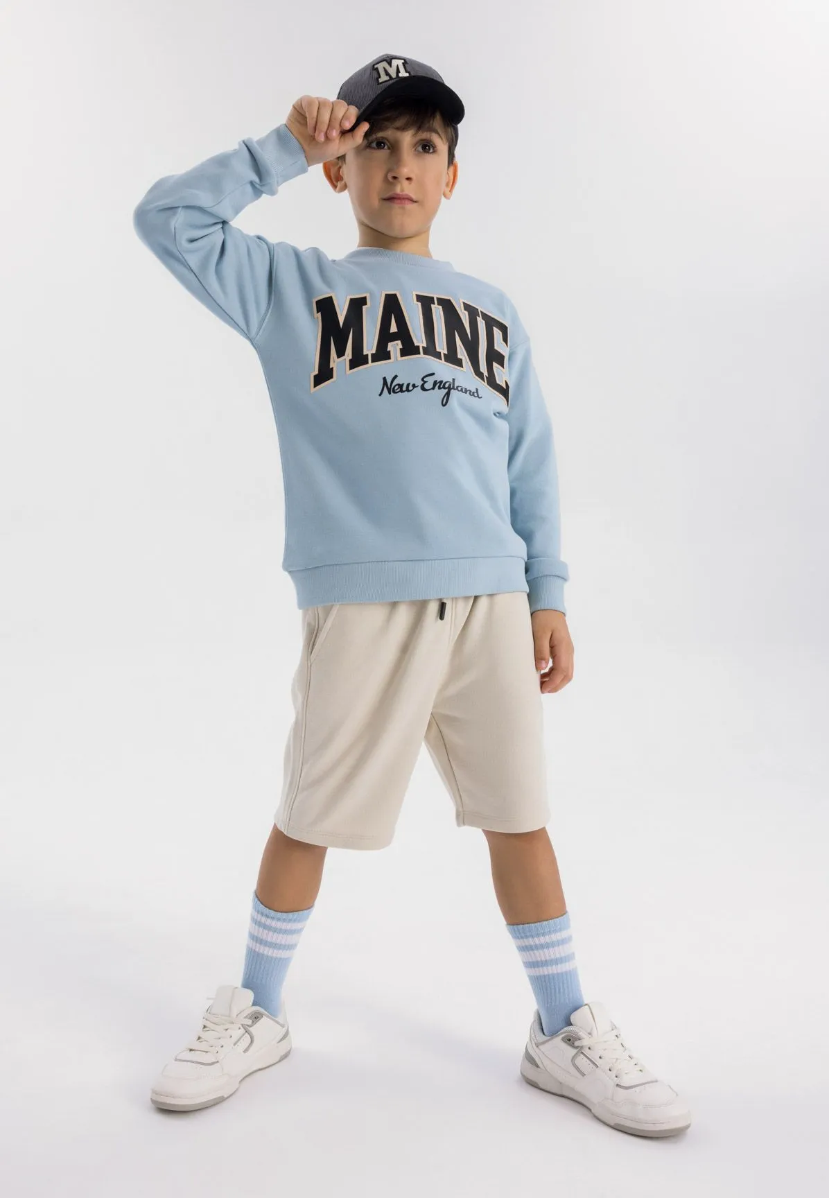 Minoti Maine sweatshirt lyseblå fleece 104-158