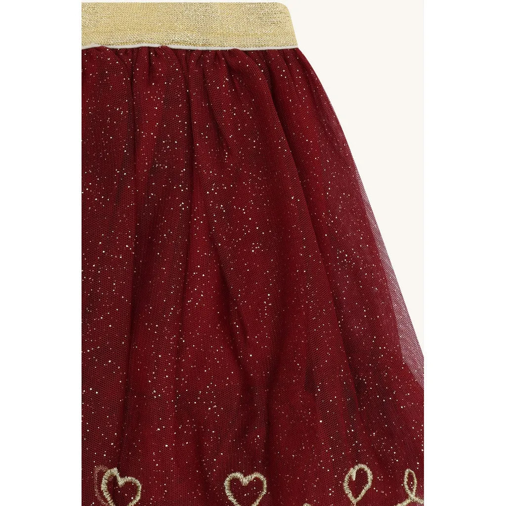 Hust & Claire Ninna Tulle nederdel teaberry tyl