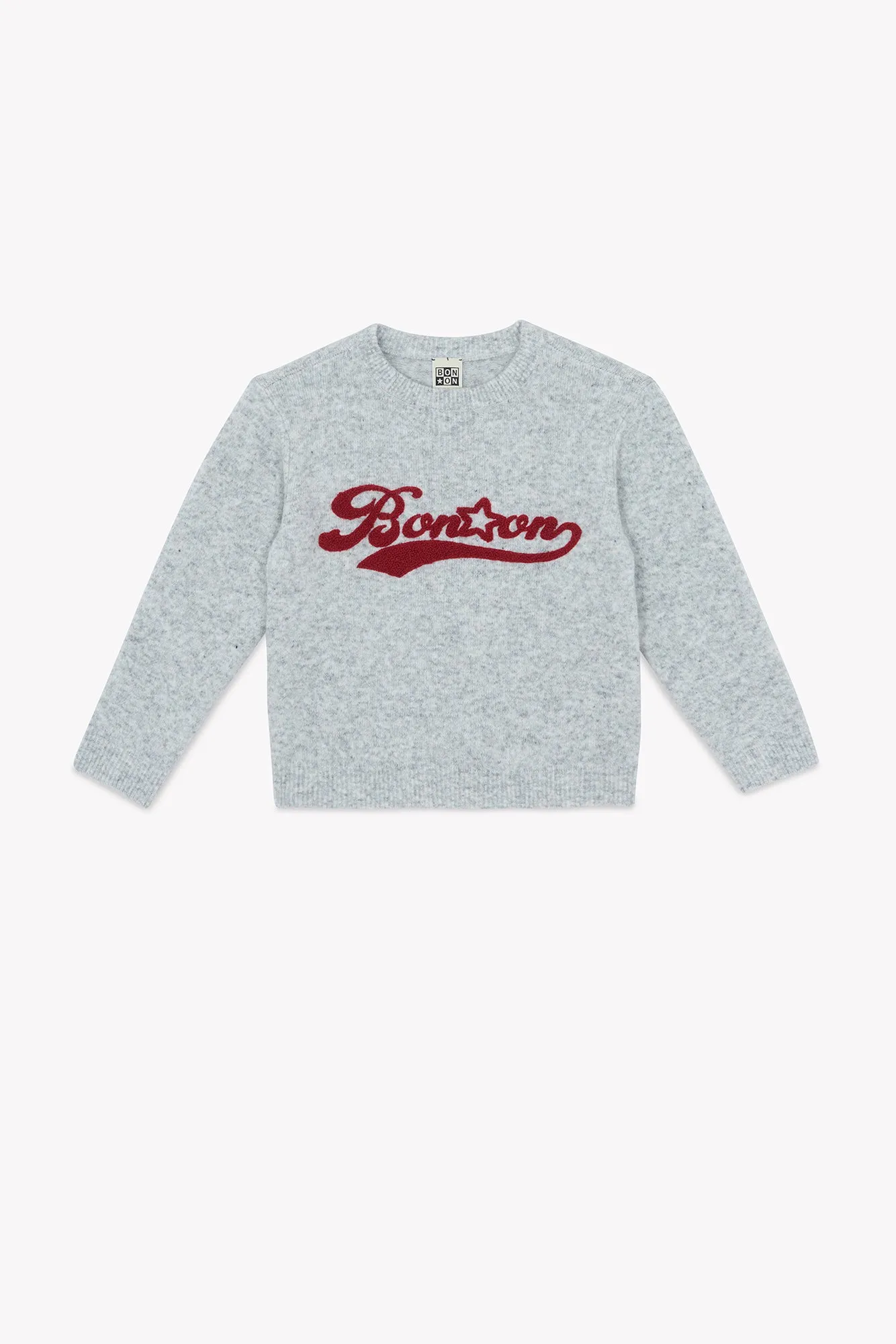 Bonton Faroe Missouri striktrøje grå logo drenge