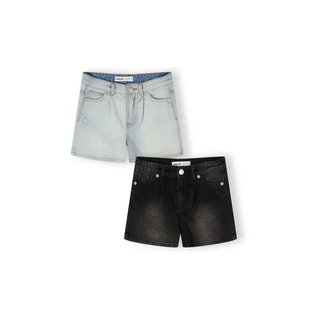 Minoti 44939 jeansshorts 2-pak denim sort