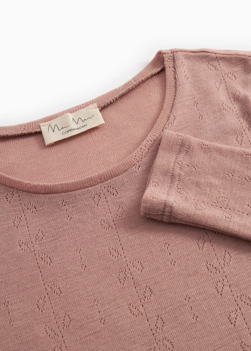MarMar Tamra W Uld T-shirt Burnt Rose pointelle