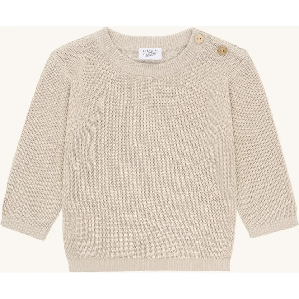 Hust & Claire Pos Knit pullover Sandshell bambus