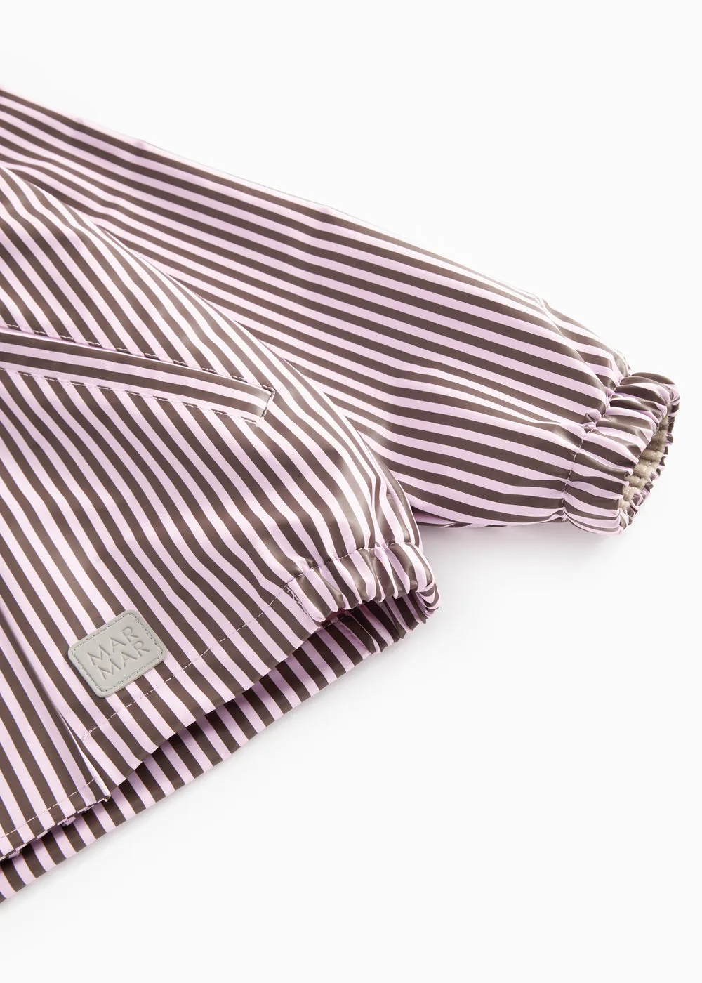 MarMar Oddy Set Pink Brown Stripes regnsæt til børn