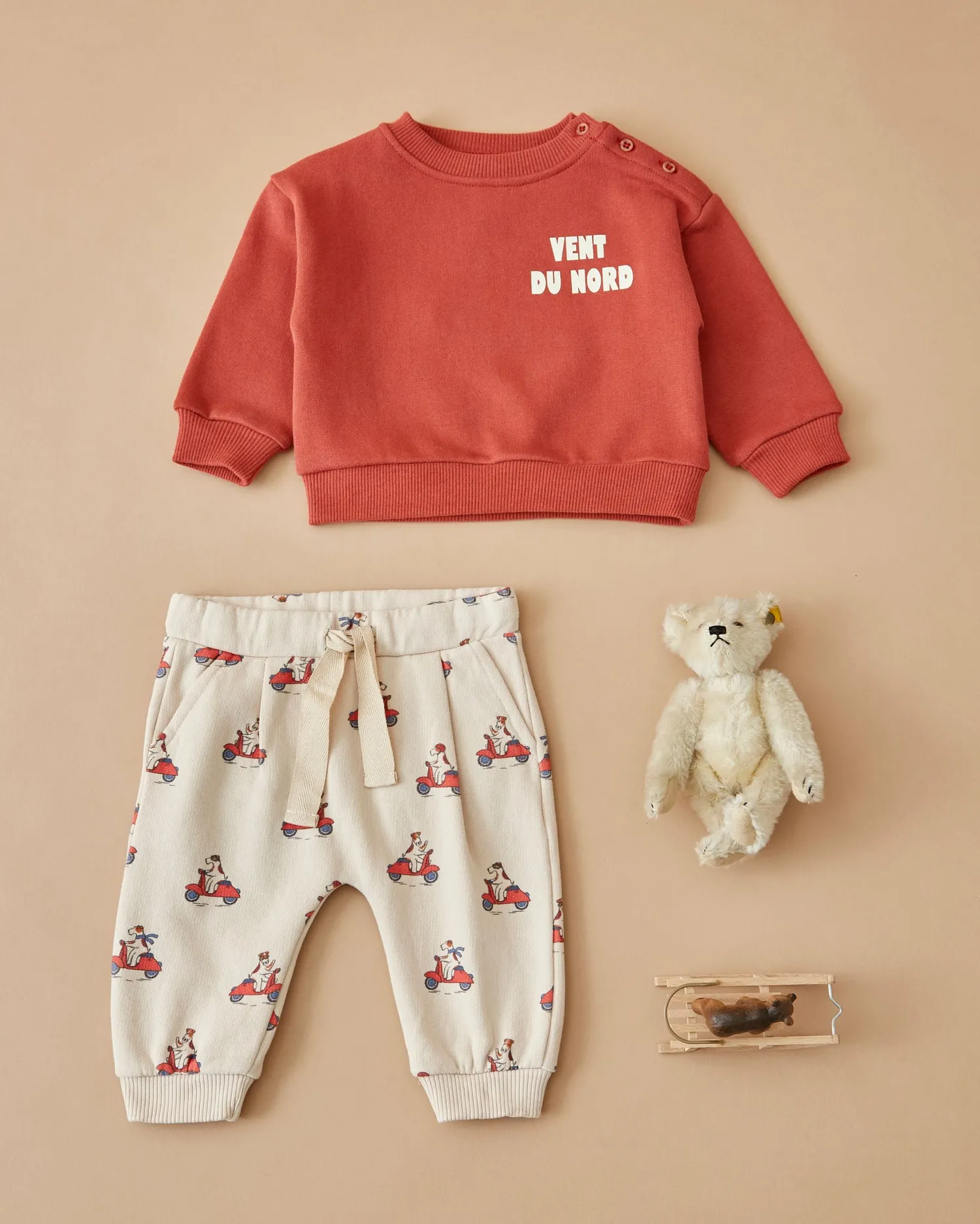 Emile et Ida Vent du Nord sweatshirt rød økobomuld