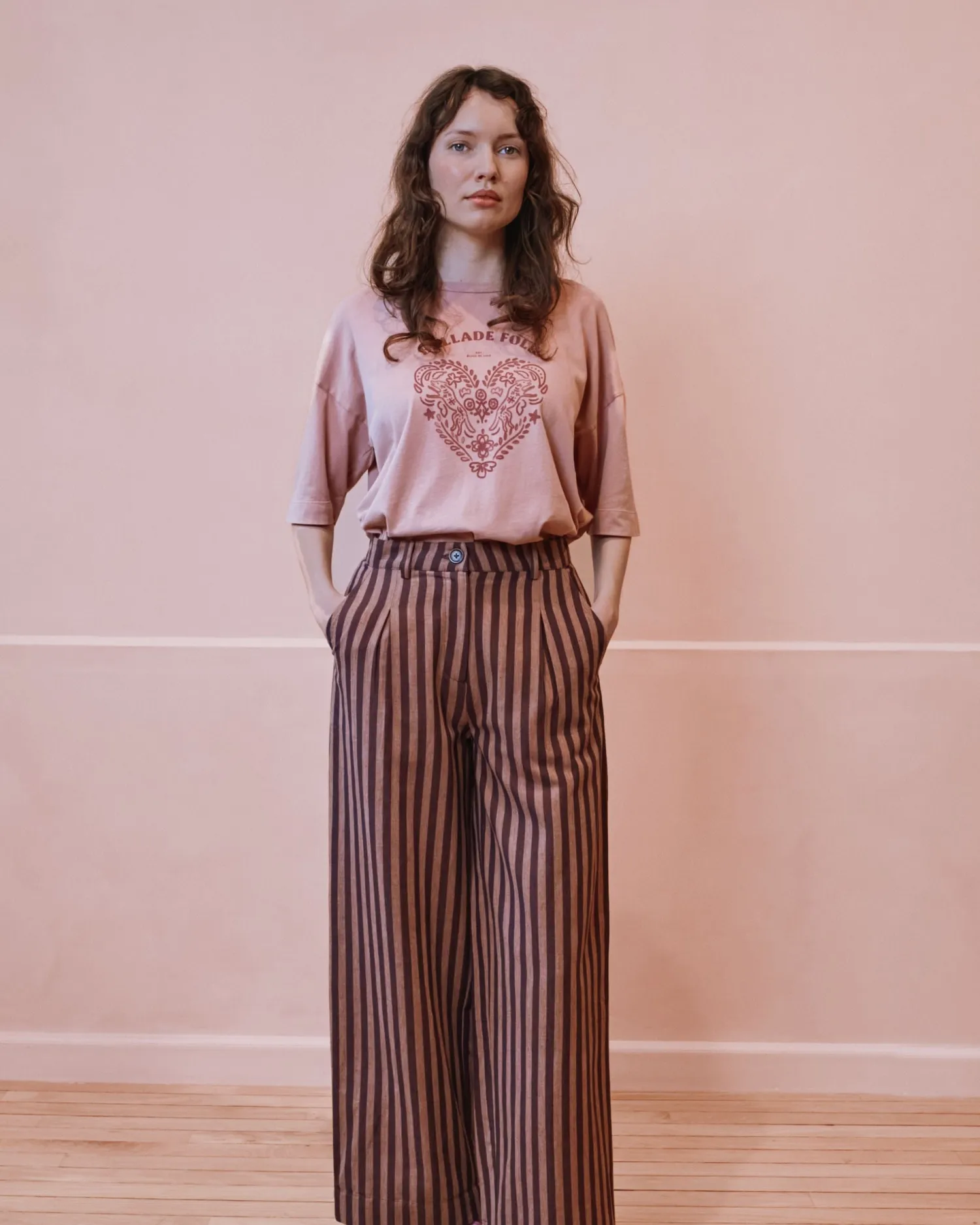 Emile et Ida Ballade Folk t-shirt oversize rosa