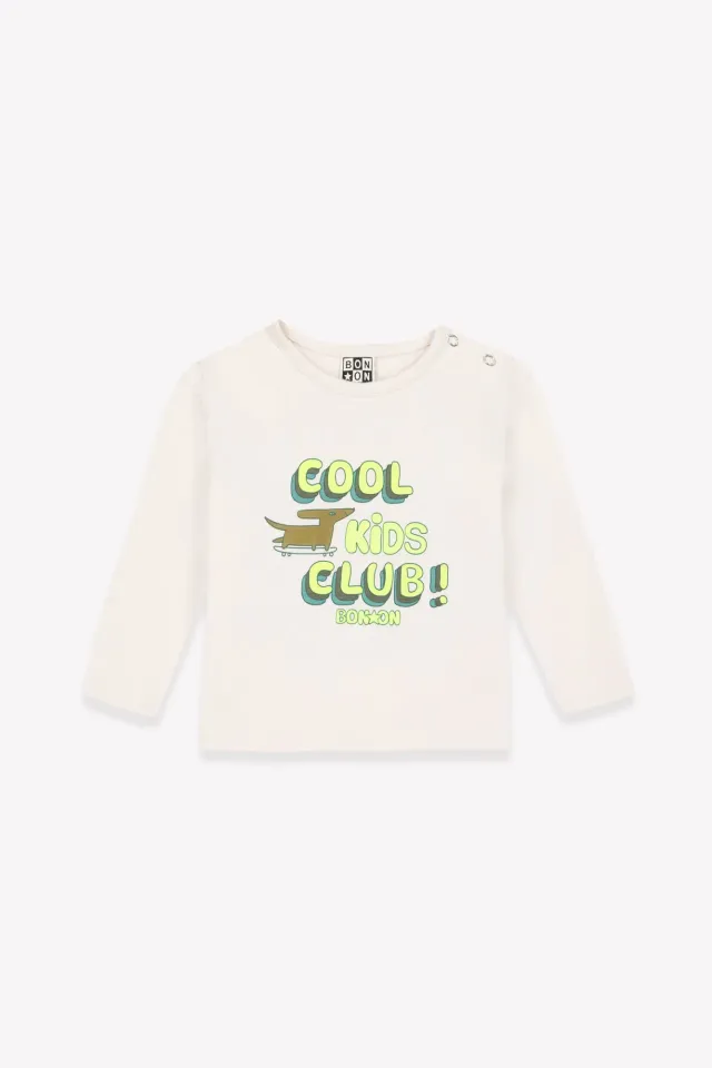 Bonton Taxi Milk langærmet t-shirt milk bomuld