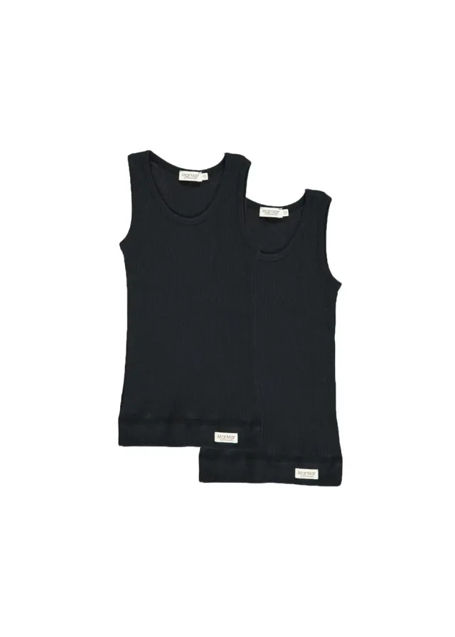 MarMar Sleeveless 2-pak undertrøje sort