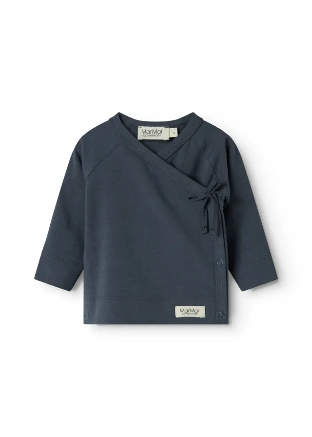 MarMar Tut Wrap LS bluse Blue modal