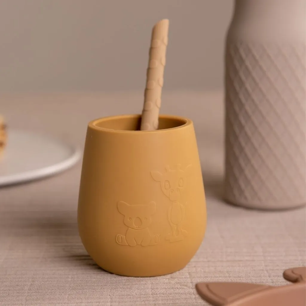 nuuroo Kai drikkekop dusty yellow silikone 230 ml