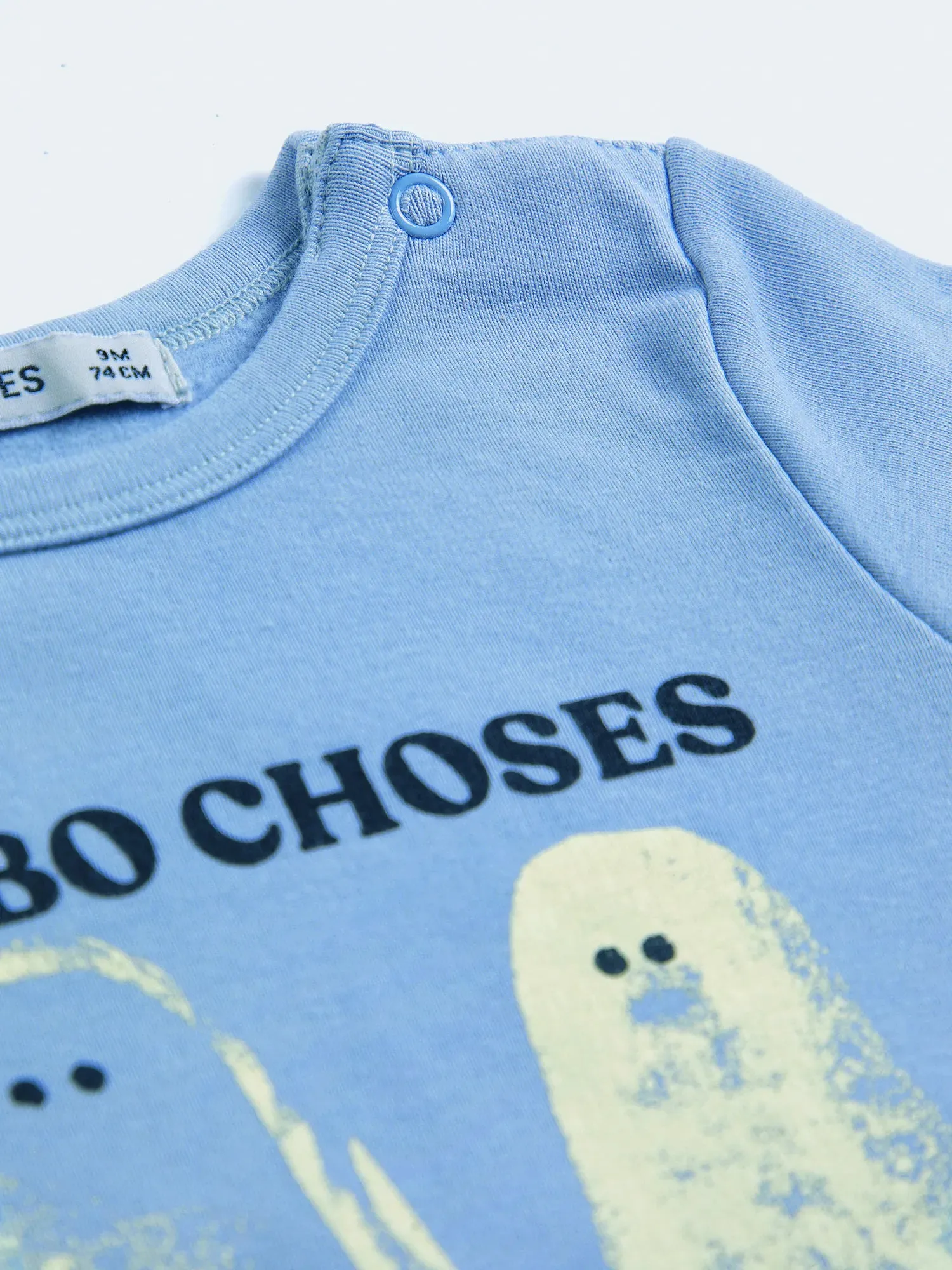 Bobo Choses Booty Ghosts body lyseblå 3M økologisk