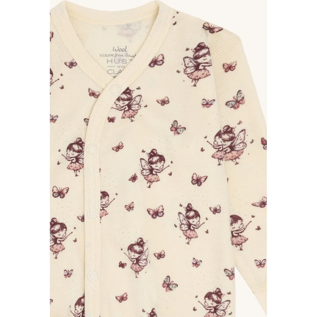 Hust & Claire Manu natdragt Off White uld bambus