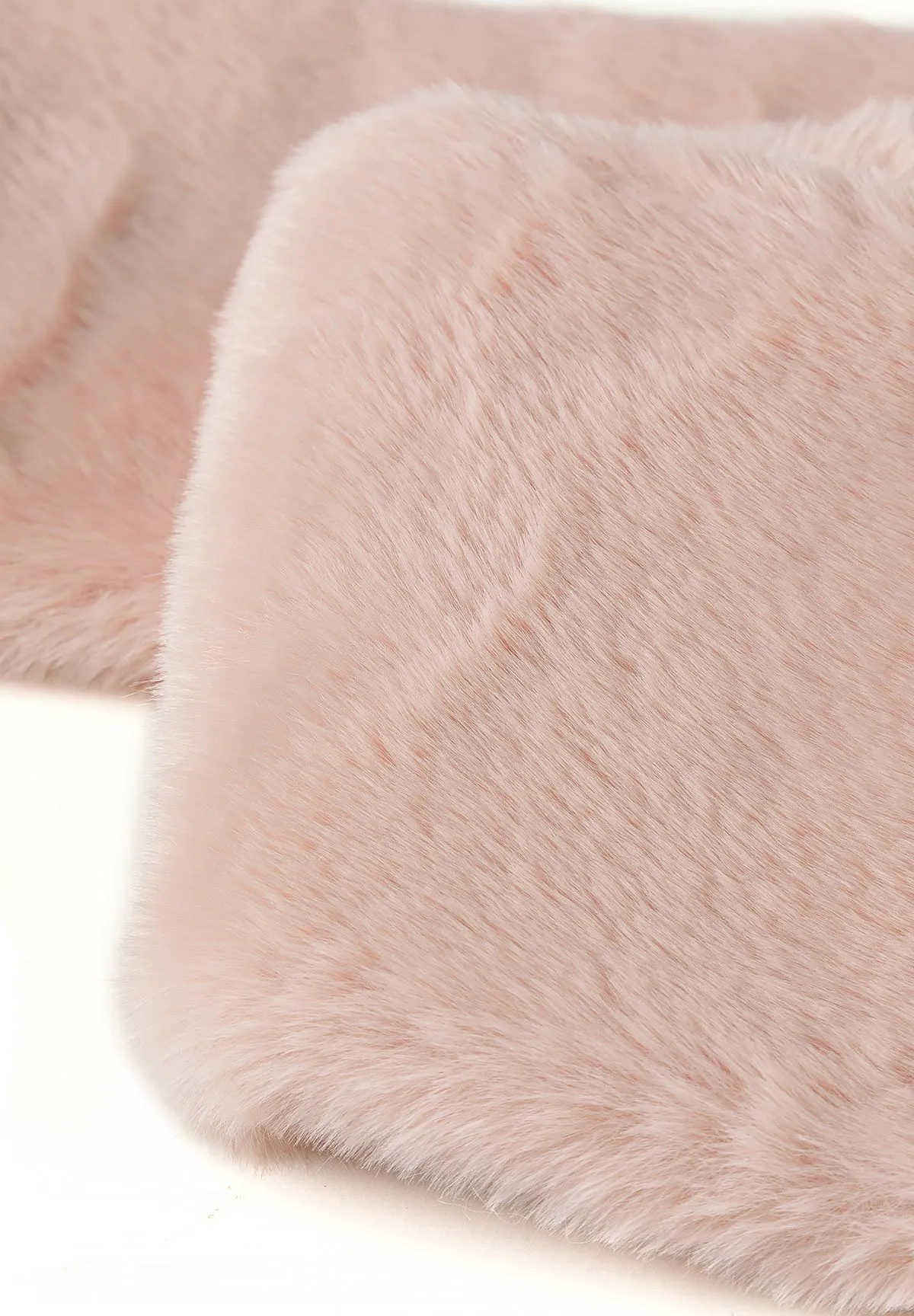 Minoti 45897 tørklæde imiteret pels rosa hjerte
