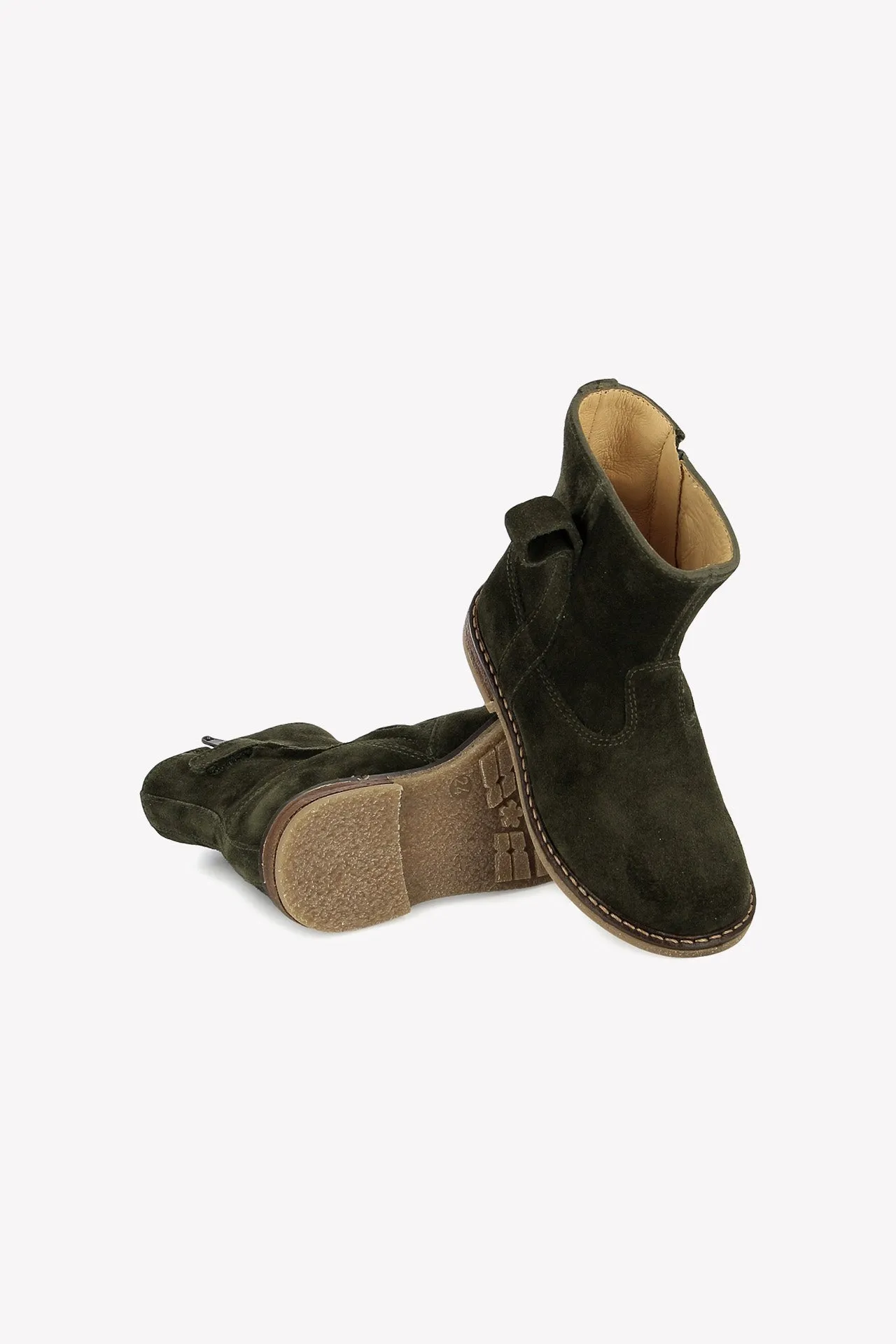 Bonton Escape bottines kaki læder str 24-37