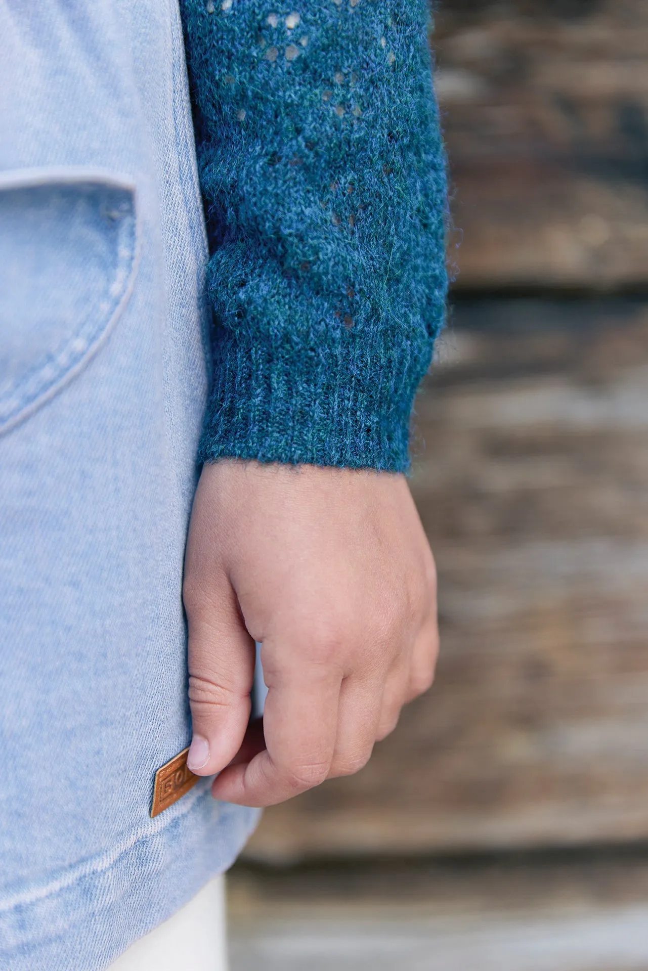 Bonton Corolle Blue Lake cardigan blå hjerte 6A