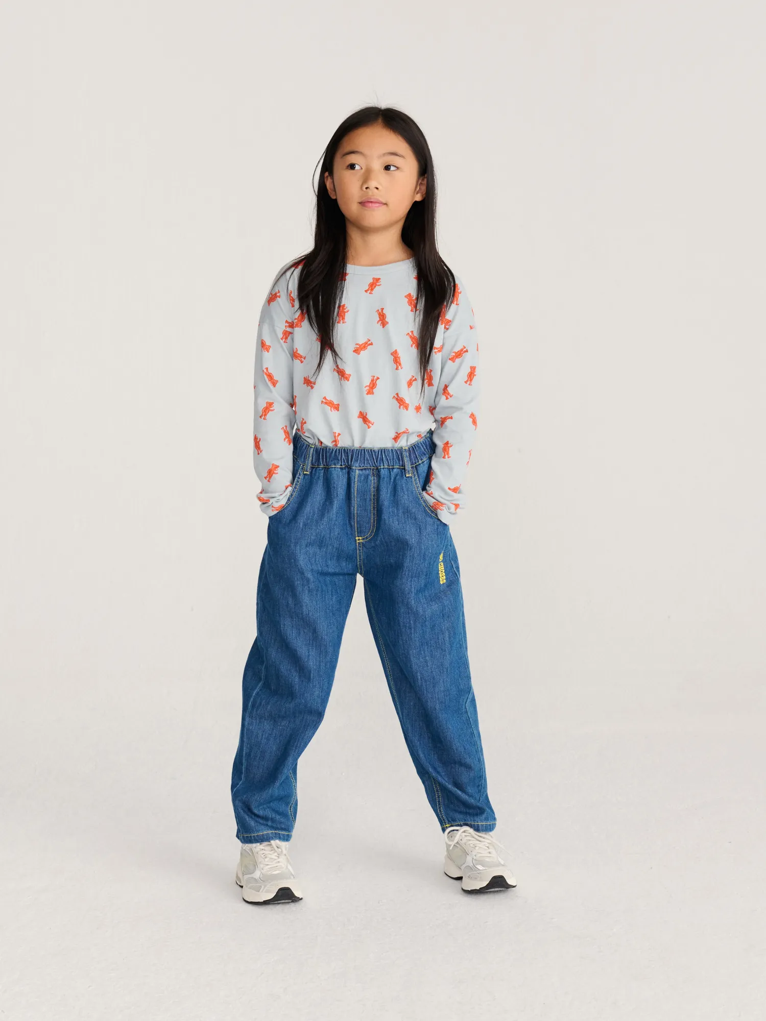 Bobo Choses Taxi Saurus Tag denimbukser midnight blue 2-3Y