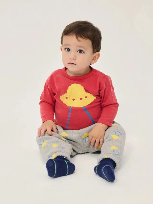 Bobo Choses Pixel Abduction T-shirt rød 12M økologisk