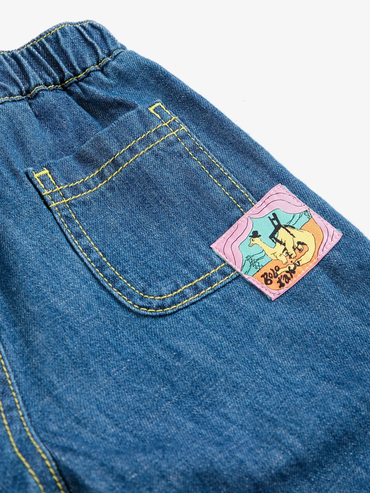 Bobo Choses Taxi Saurus Tag denimbukser midnatsblå baby