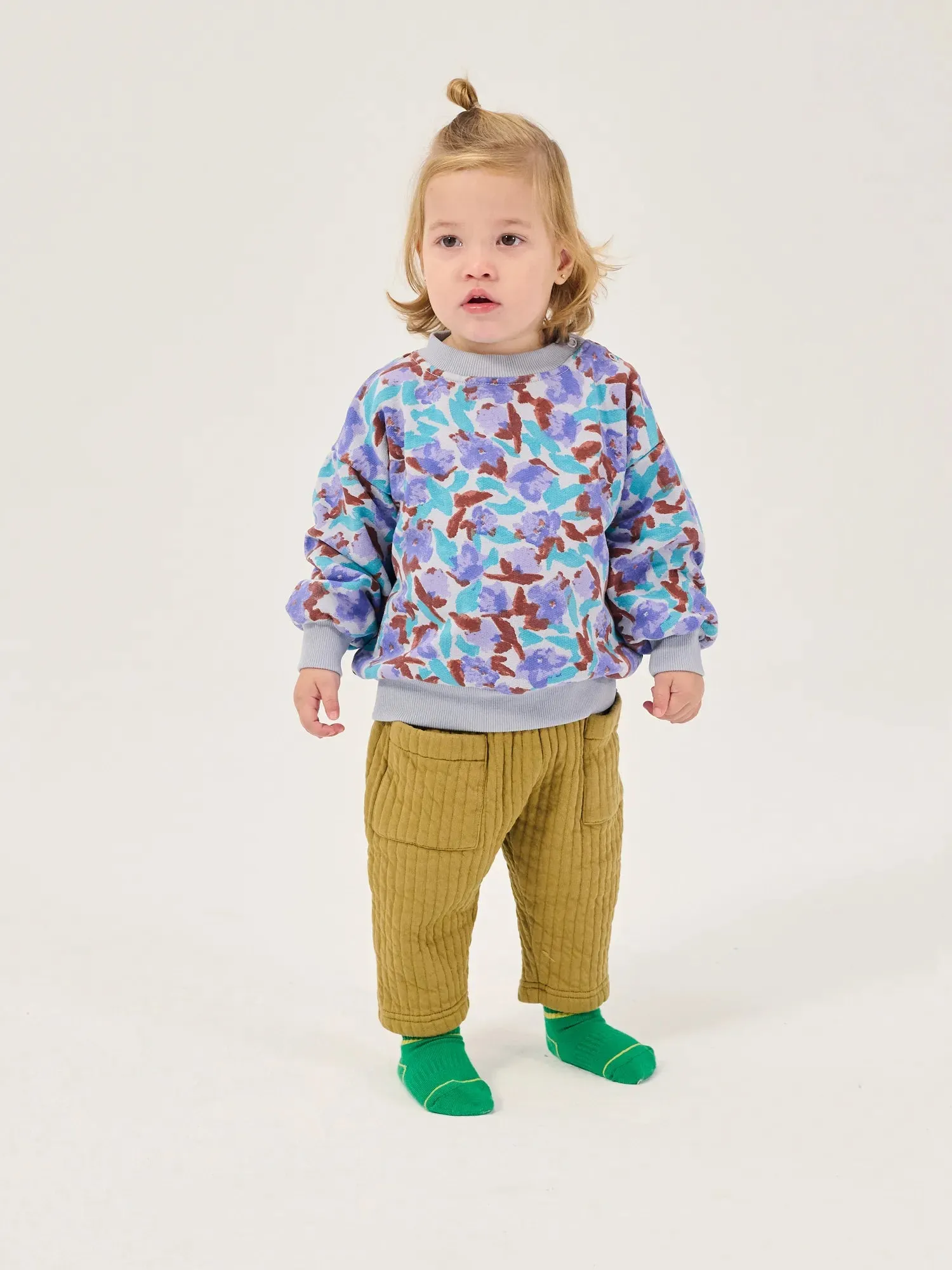 Bobo Choses Watercolor sweatshirt offwhite økologisk