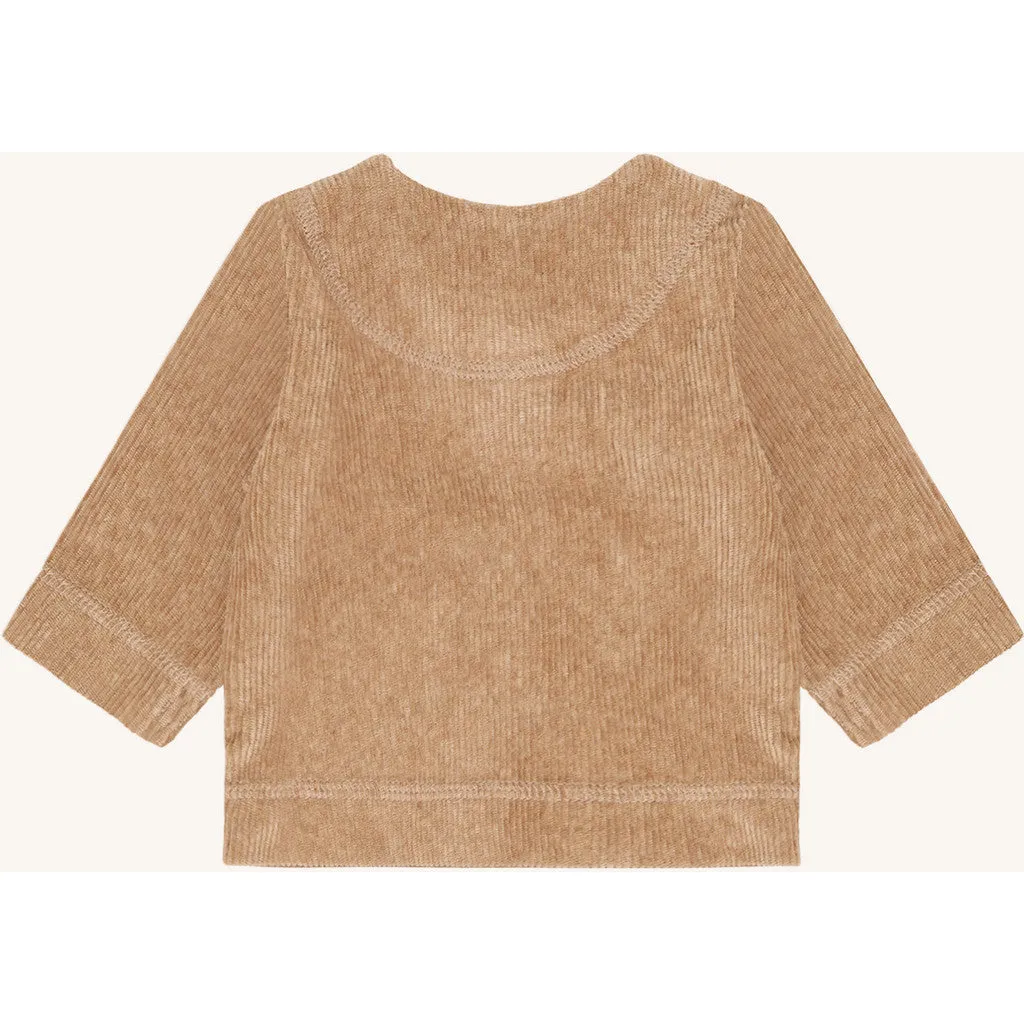Hust & Claire Chai cardigan Biscuit velour bomuld
