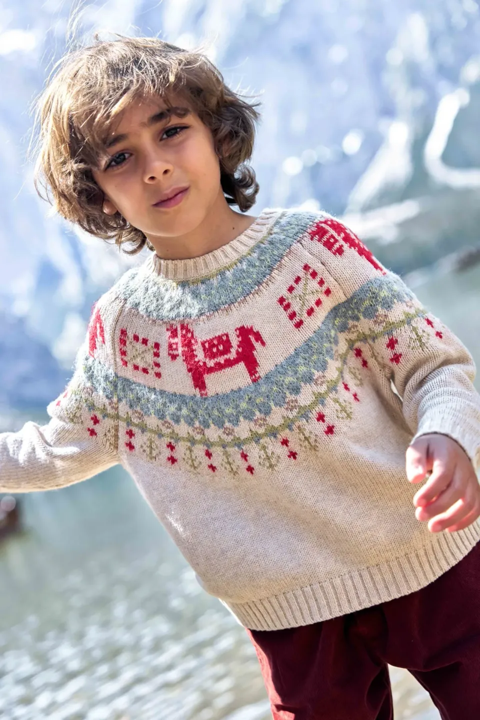 Bonton Mychristmas Mouton pullover ecru dyr