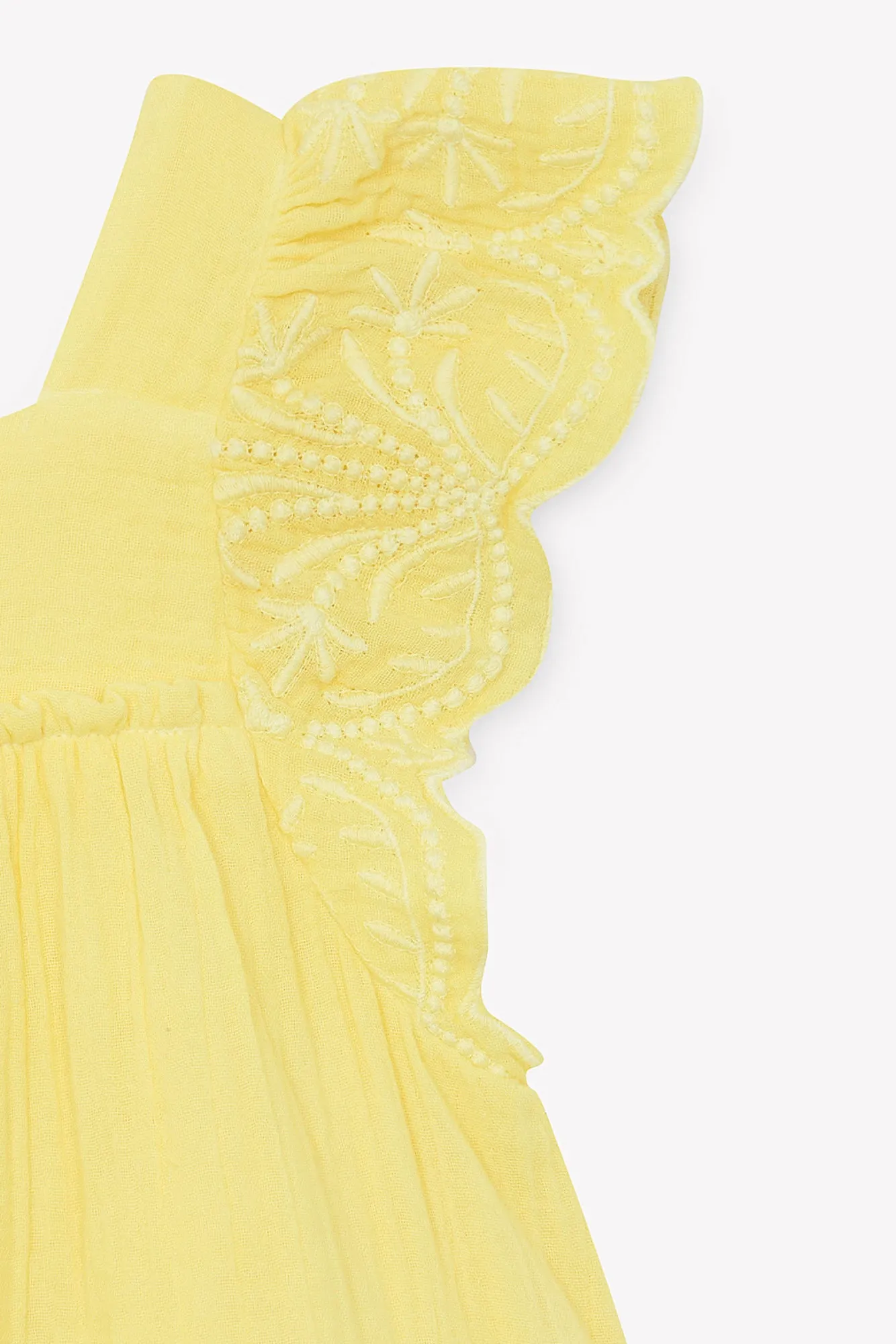Bonton Nenette kjole gul blomstret