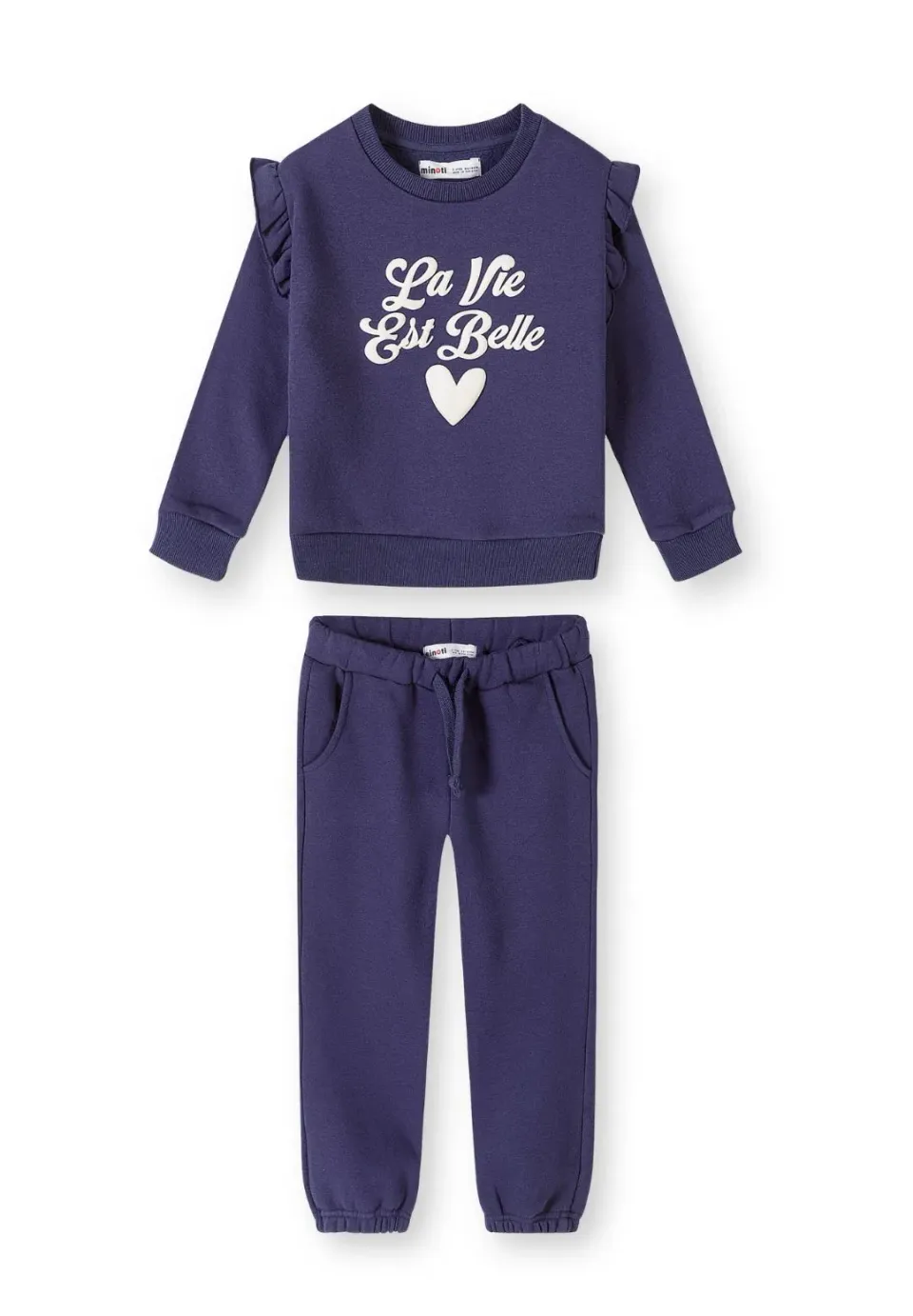 Minoti 45421 sweatsoet navy hjerte piger