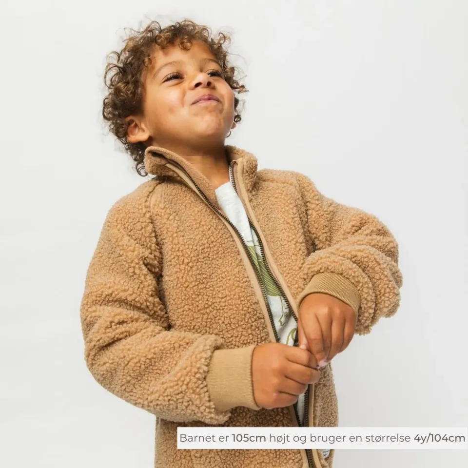 MINI A TURE MATCEDRIC teddyfleece jakke let mellemlag
