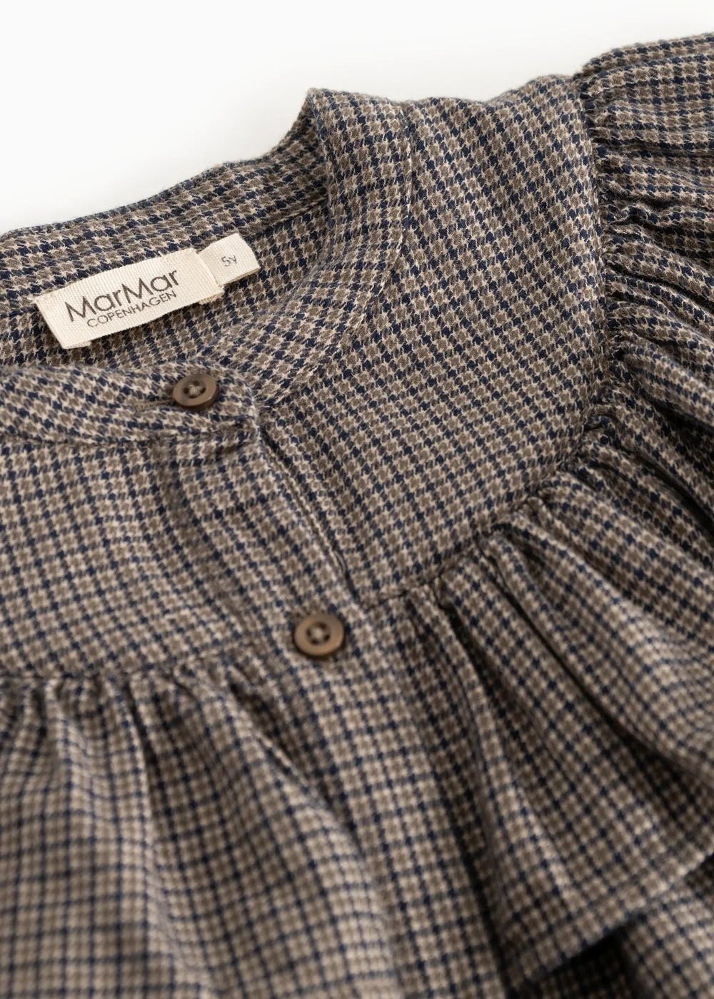 MarMar Dalina Houndstooth Check kjole ternet langærmet