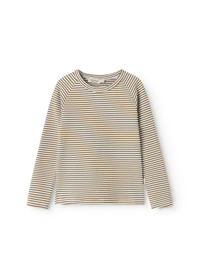 MarMar Swean Tee badetrøje Dark Bronze Stripe UPF 40+