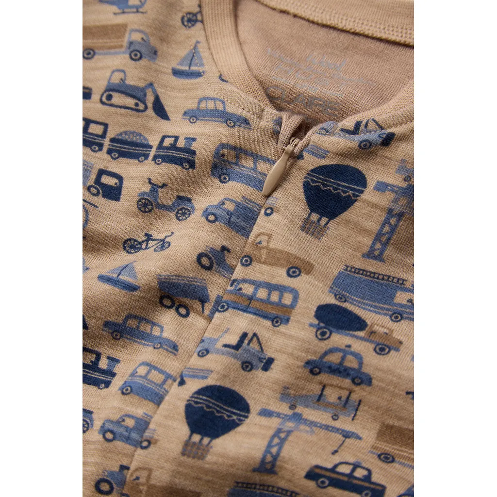 Hust & Claire Manu Zip Work natdragt Biscuit uld