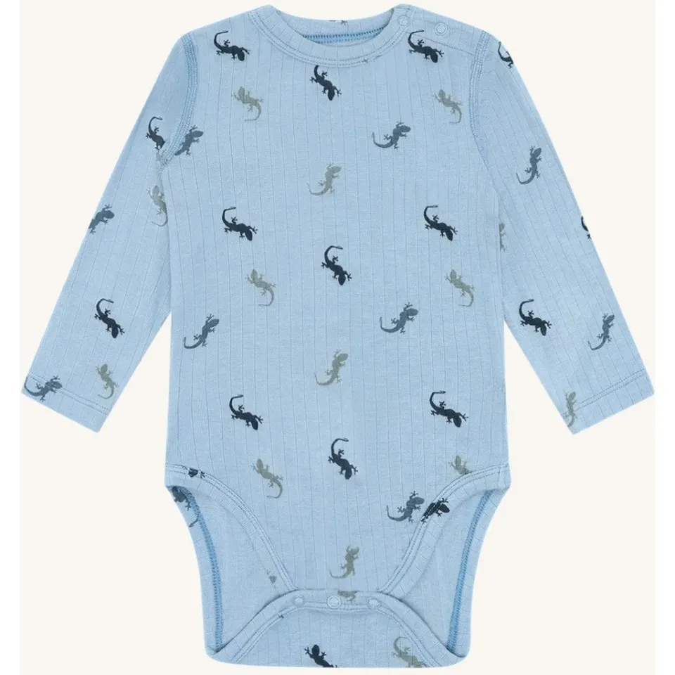 Hust & Claire HCBuller Lizards body Light Blue langærmet