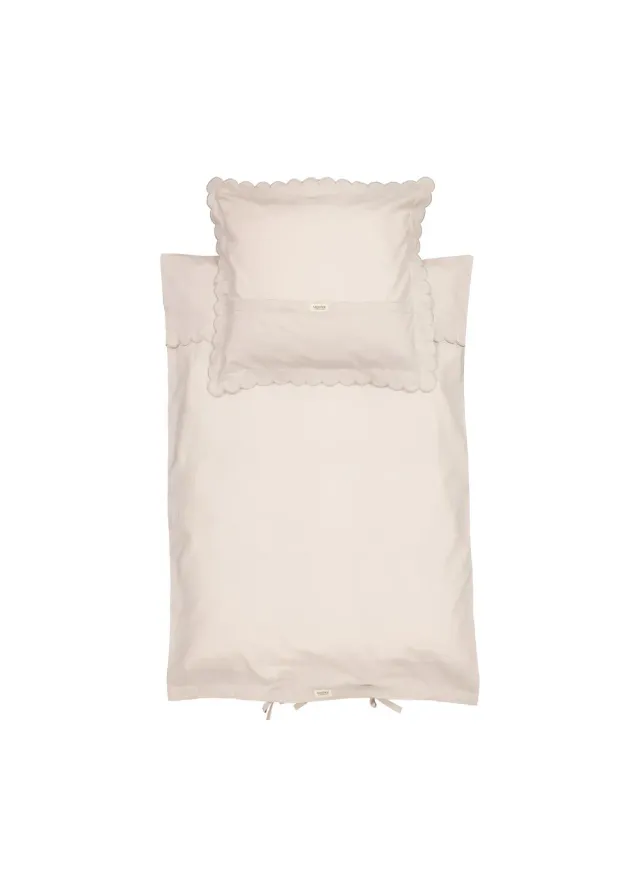 MarMar Bed Linen Scallop sengetøj Grey Sand 70x100