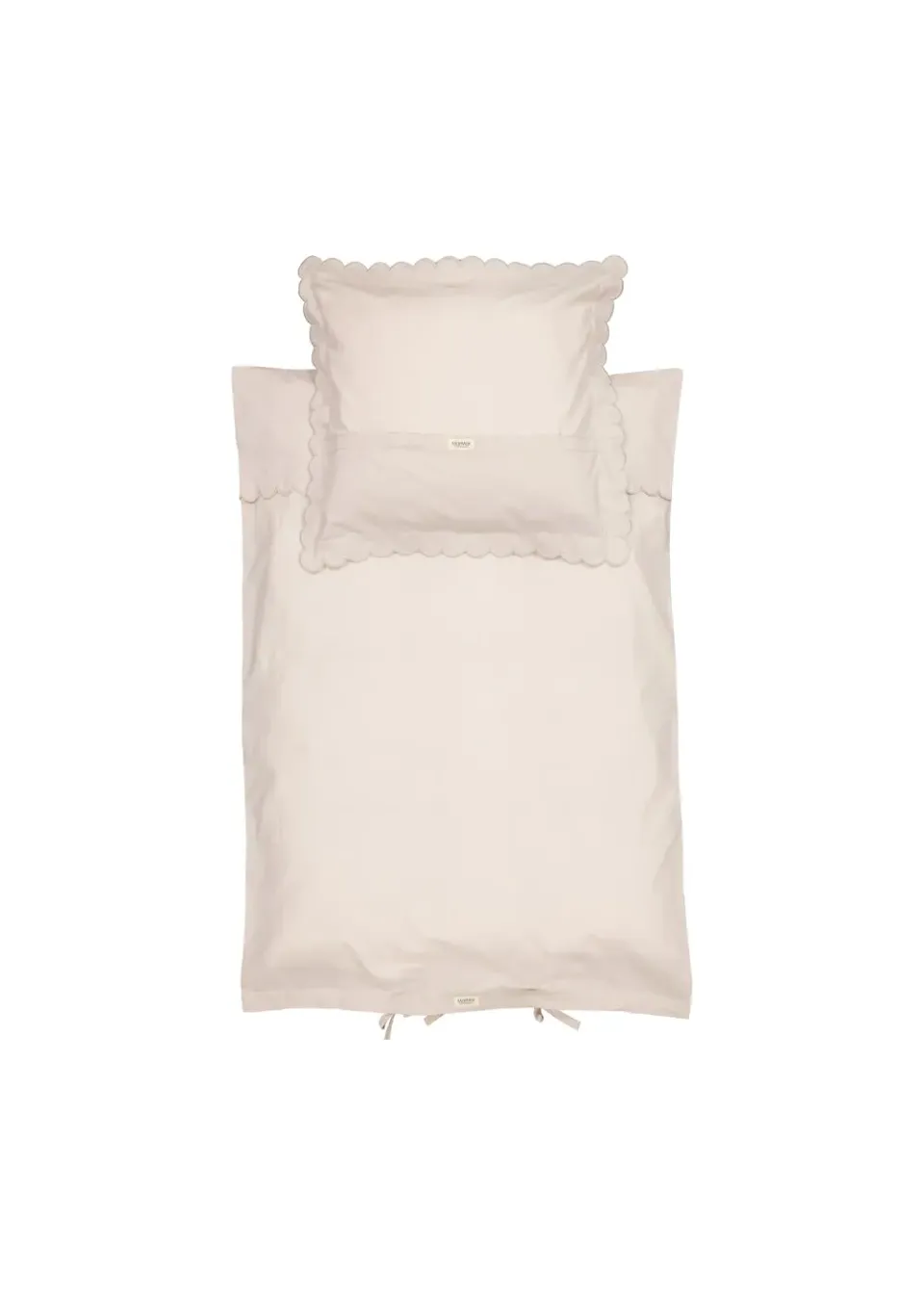 MarMar Bed Linen Scallop sengetøj Grey Sand 70x100