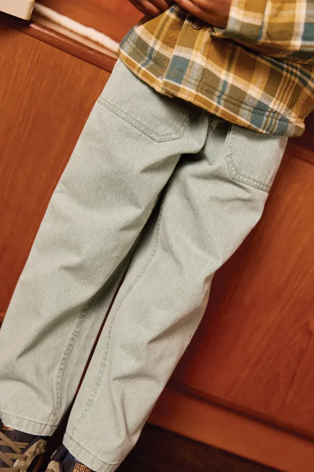 Bonton Pollen børnejeans kaki bomuld