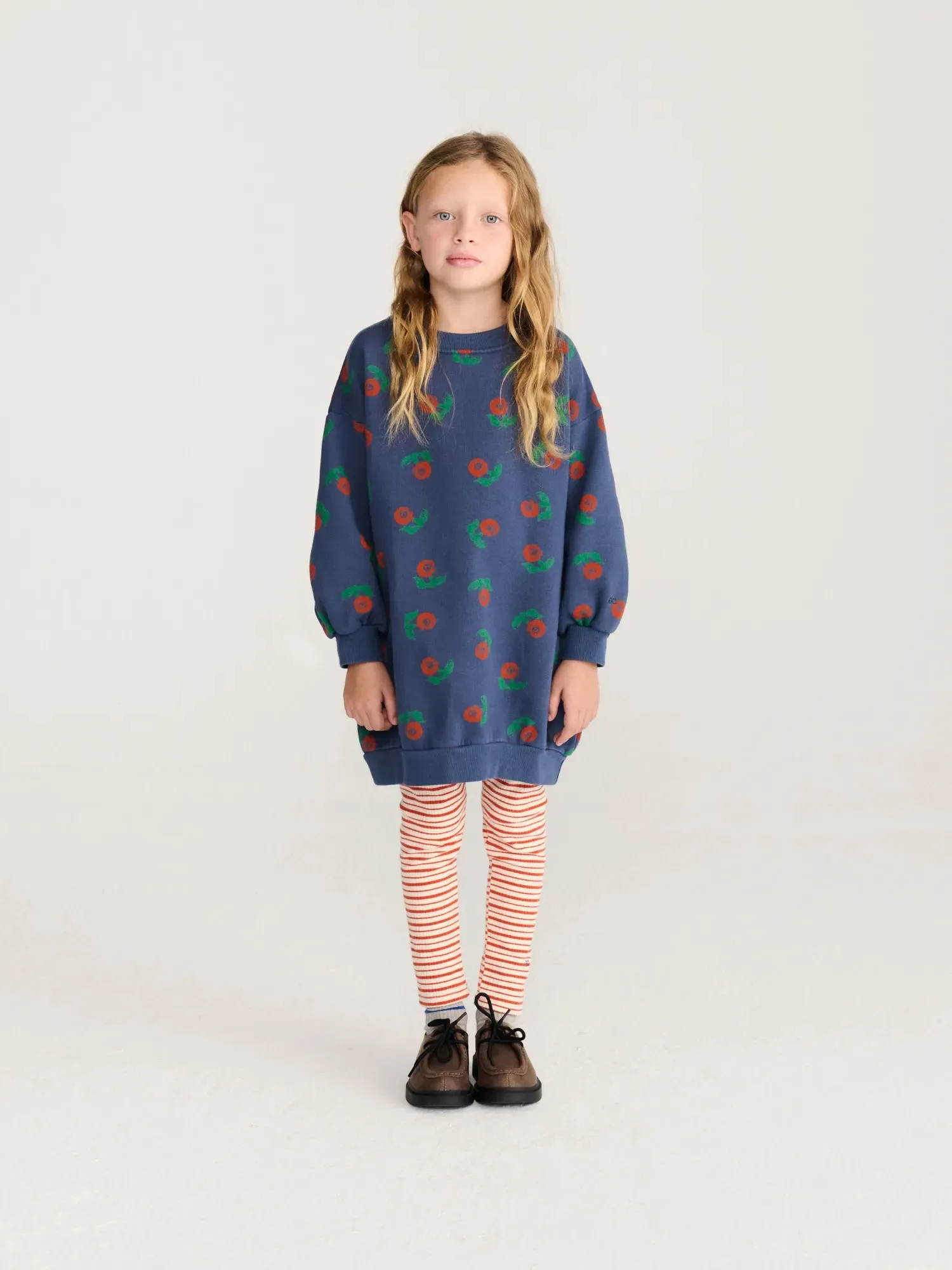 Bobo Choses All About Monsters red stripes leggings offwhite 2-3 år