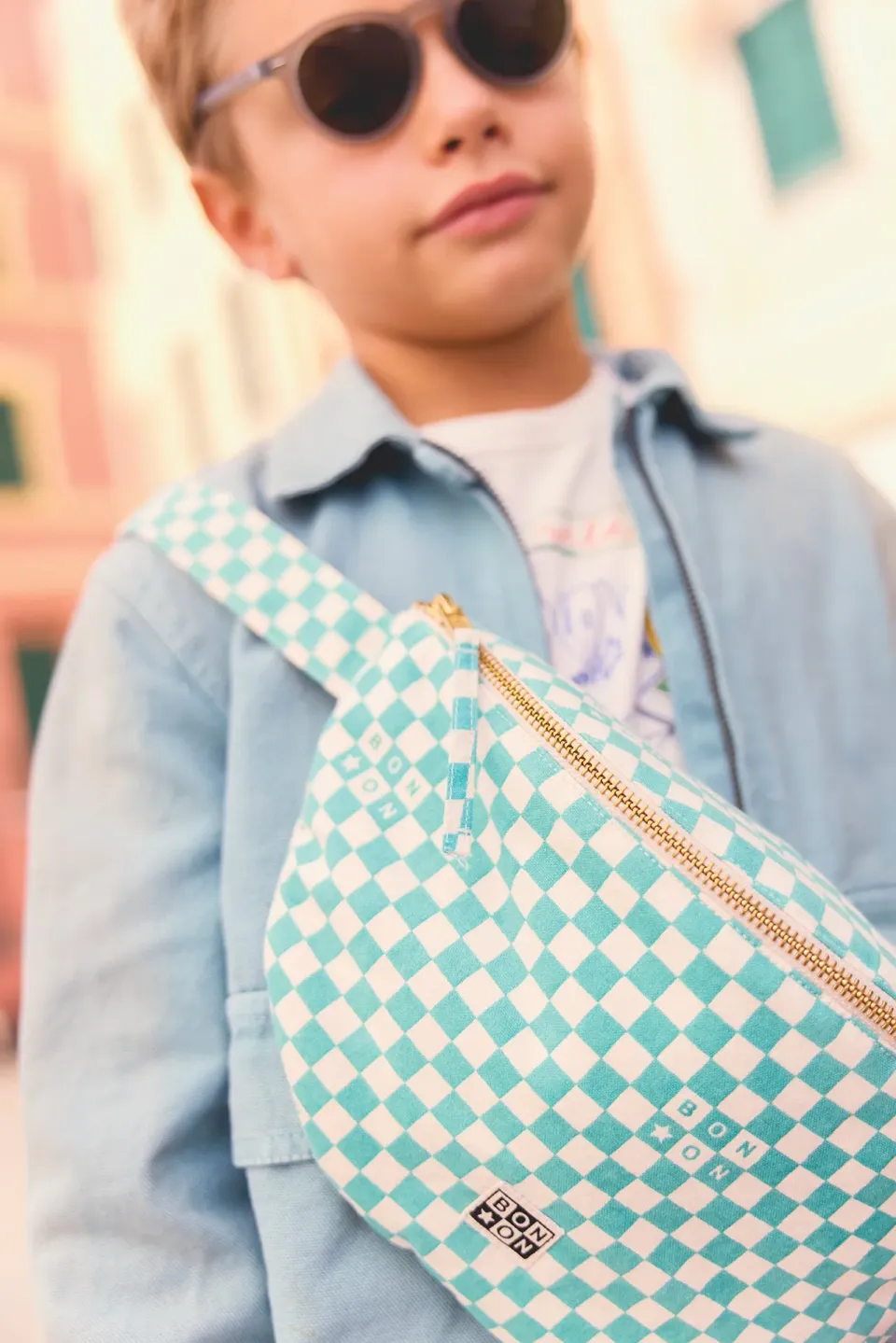 Bonton Damier Bleu Vintage bæltetaske ternet TU