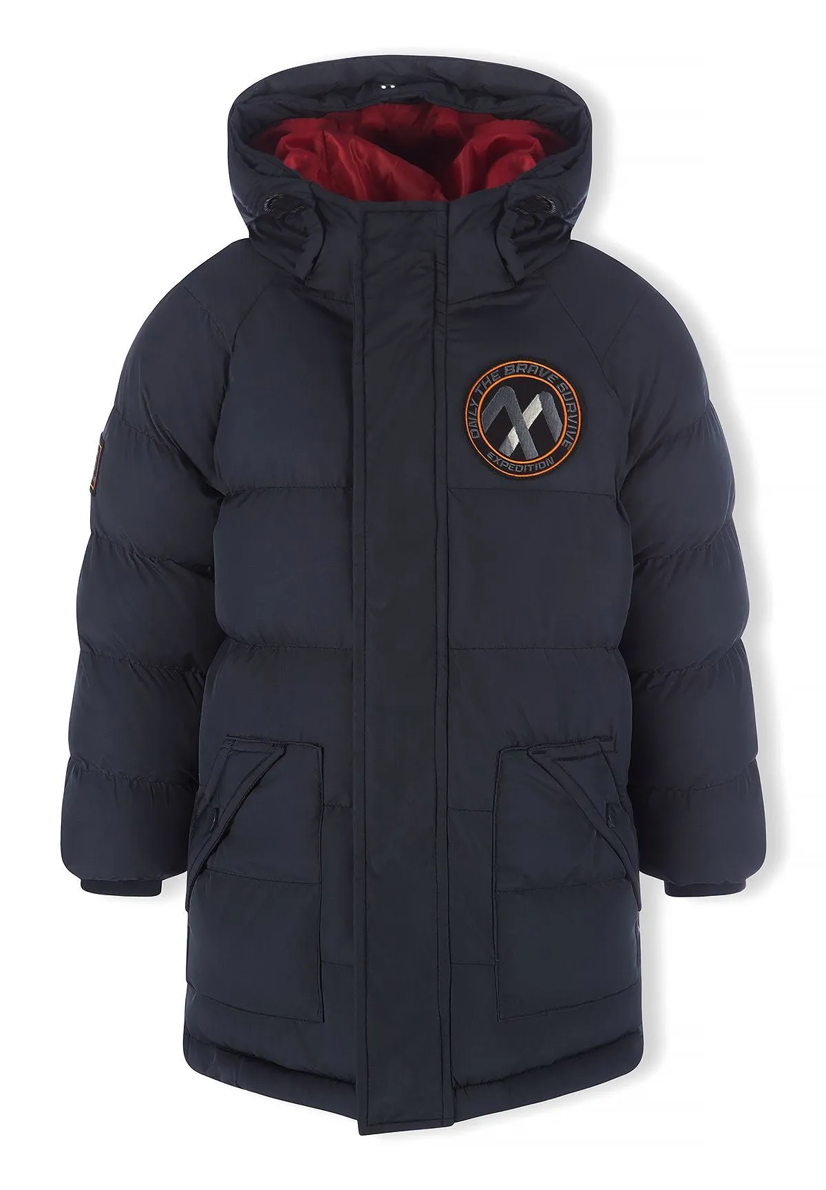 Minoti parka dreng navy quiltet str. 104-172