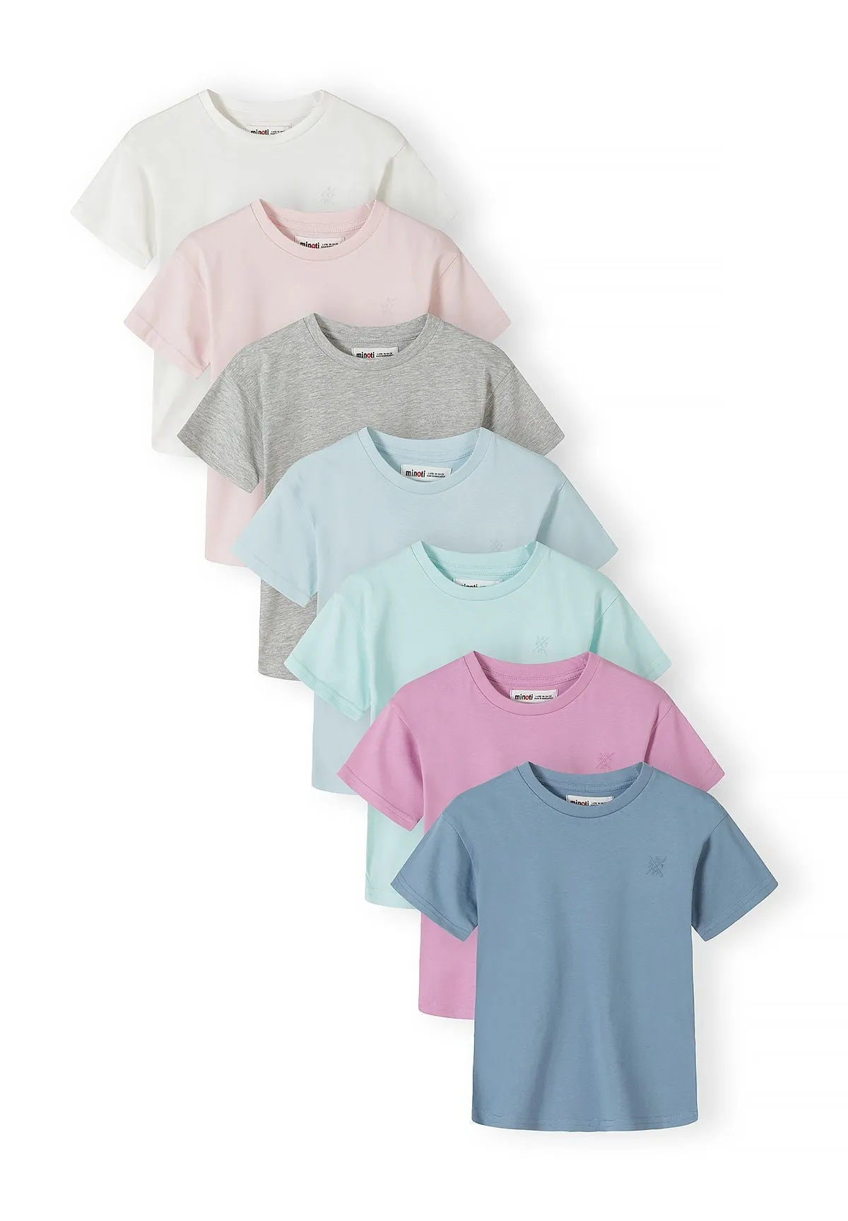 Minoti T-Shirt drenge 7-pak pastel bomuld
