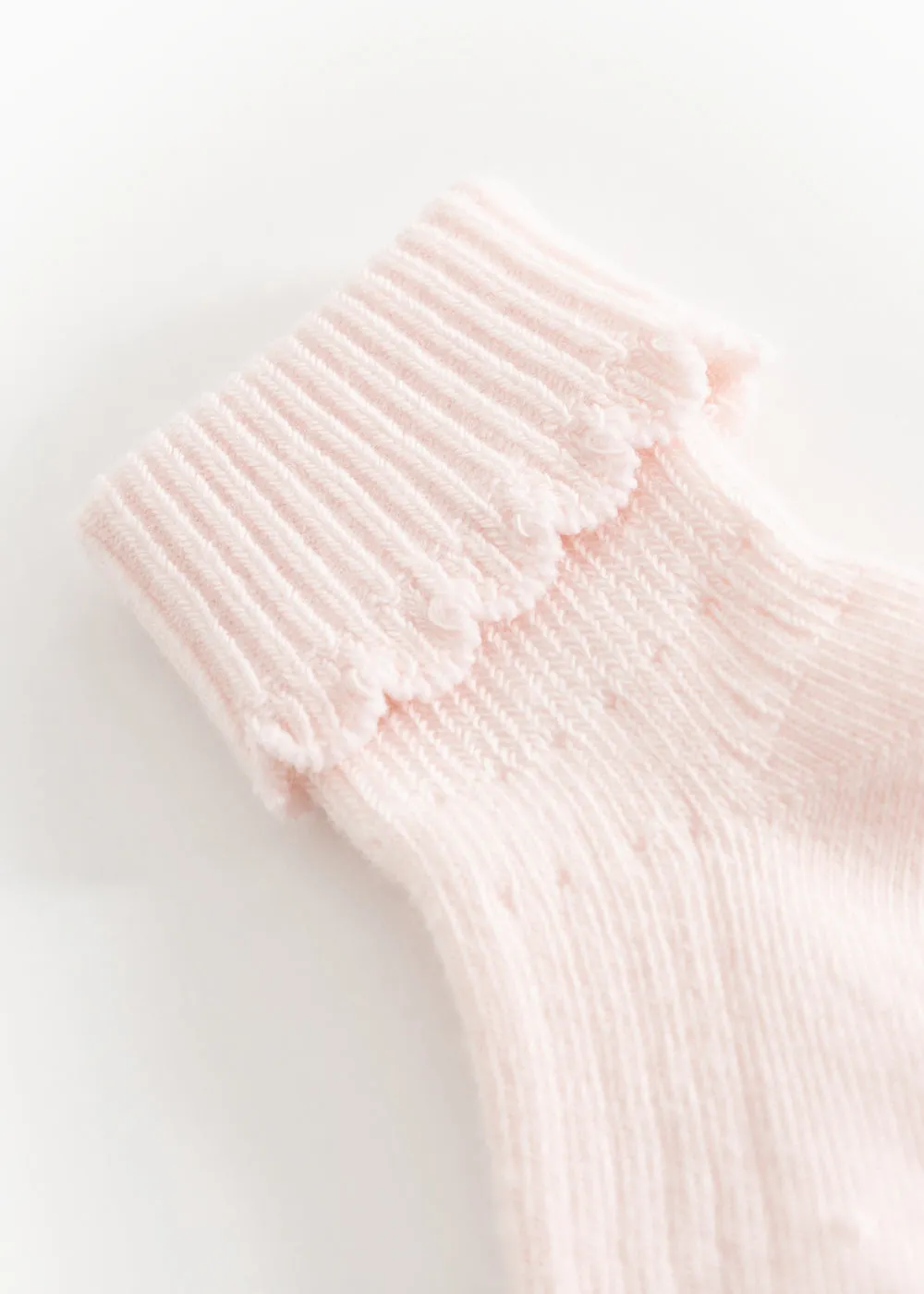 MarMar Newborn Socks Scallop 2-pak Rosa rib
