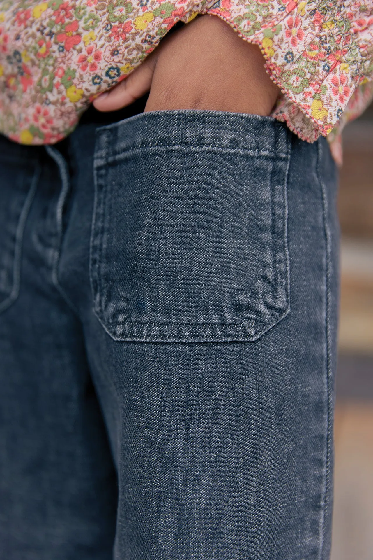 Bonton Lakiko grå denim jeans flare pige