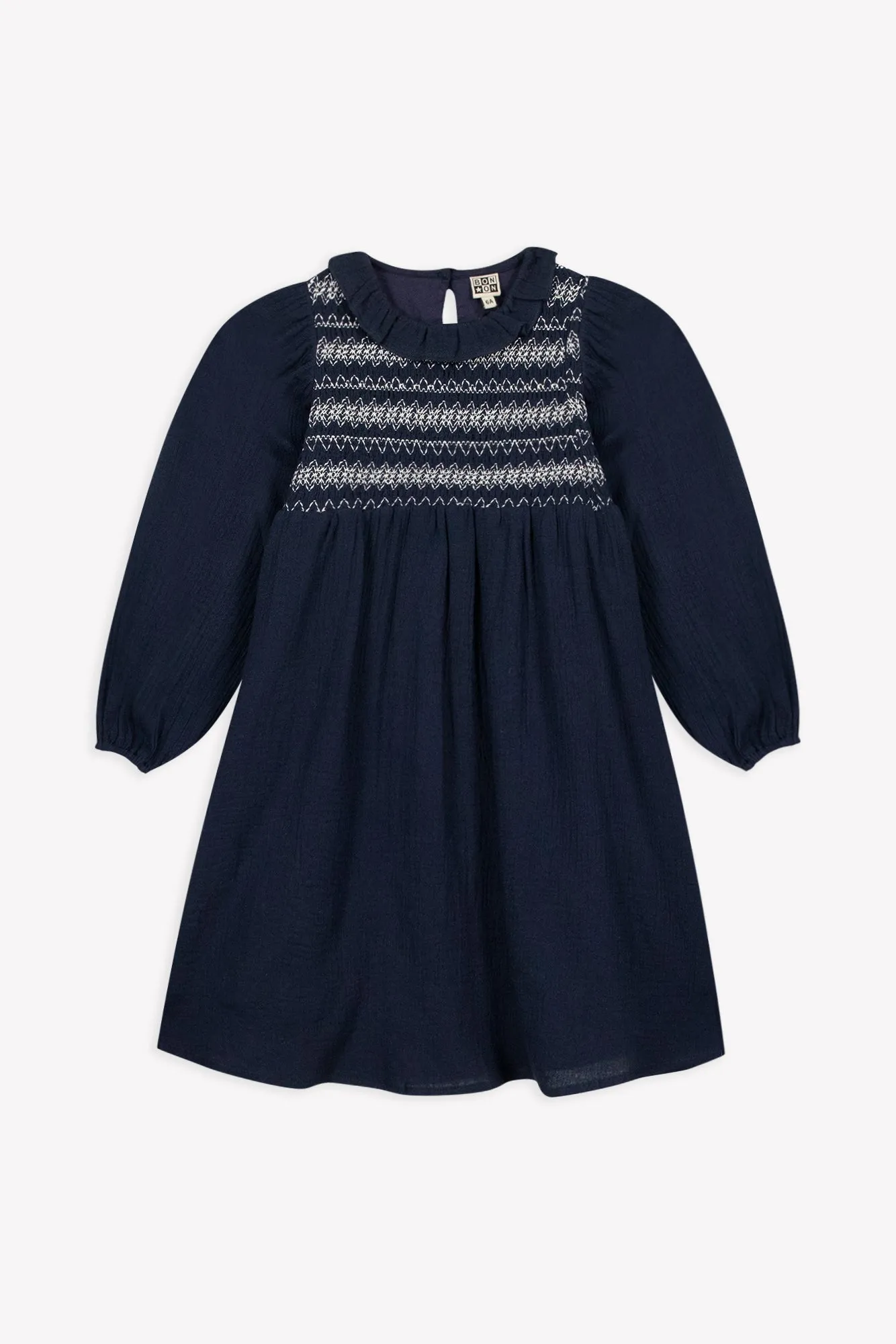 Bonton Penelope kjole sailor blue bomuld 2-14 år